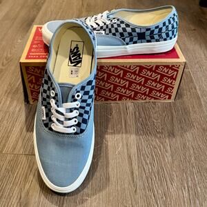 Vans Warp Check Authentic Skate Sneakers Shoes blue mens 9.5 / womens 11